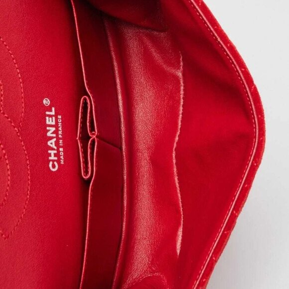 Chanel Red 2.55 Reissue Quilted Suede and Lambskin Leather 225 Flap Bag - Picture 7 of 9